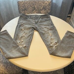 Distressed Gray Jeans for Men